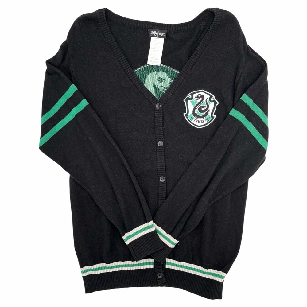 Harry Potter Slytherin Cardigan Wizarding World Merch Size Large